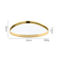 Nordic Home Bathroom Organizer Metal Glass Jewelry Display Plate Geometric Mirror Tray Gold Jewelry Storage Trinket Ring Dish