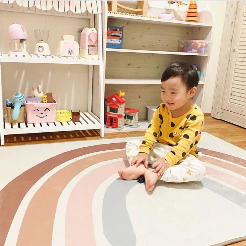 Nordic Rainbow Carpets for Children's Room Rugs Home Decoration Cute Children Mat Baby Room Carpet Bedside Floor Mat